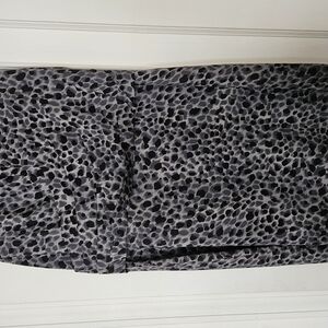 Ann Taylor Sleeveless  Black and Gray Animal Print Dress